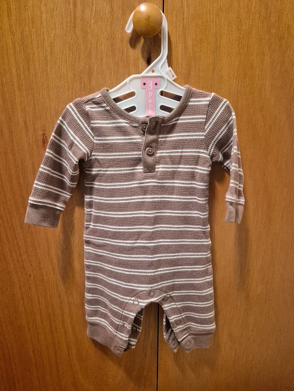 🌼$6 Brown Striped Romper